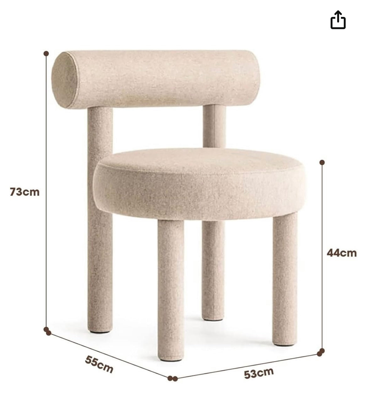 AMDMG Modern Chair Creative Dining Chair Dressing Stool Light Luxury Modern Simple Home Hotel Leisure Chair